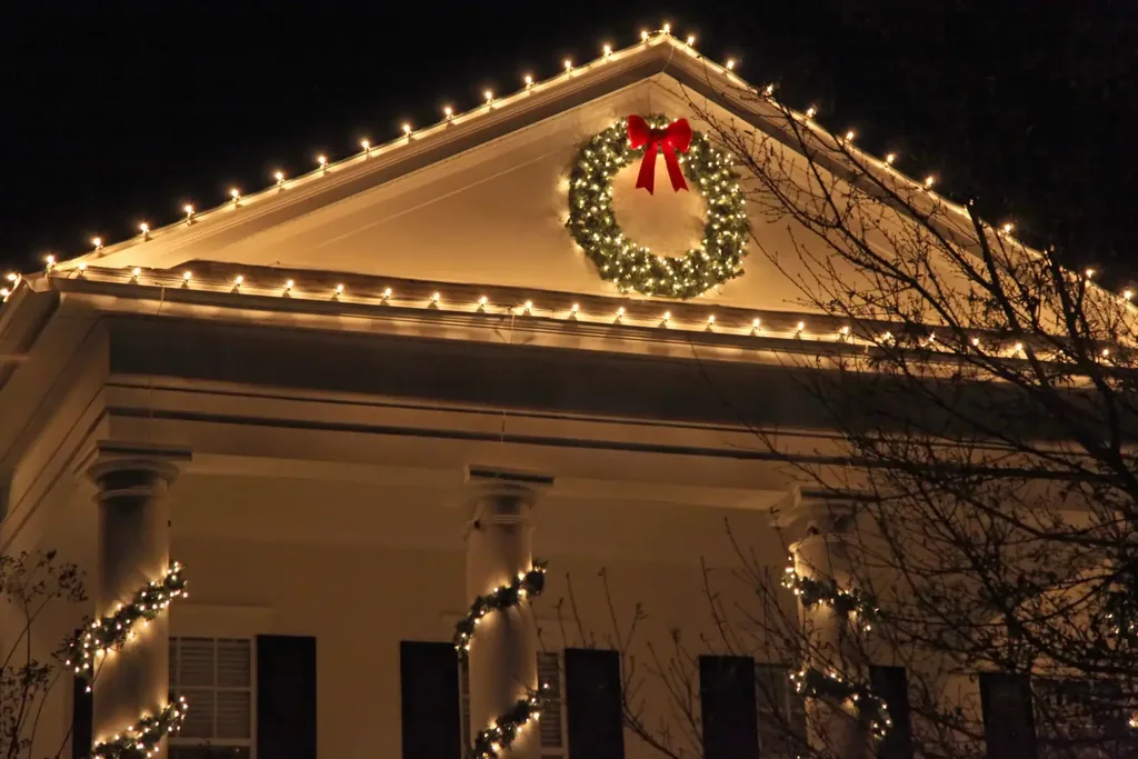 Christmas lights by Walden Window and Pressure Washing in Indianapolis